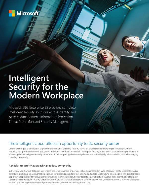 Intelligent security for the modern workplace Post Preview